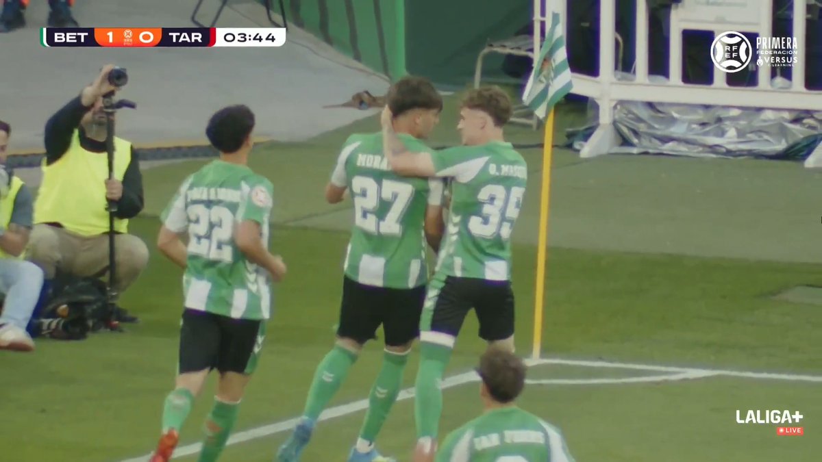 Auténtico GOLAZO de José Antonio Morante JR para el Betis Deportivo en La Cartuja. Qué espectáculo de zurda tiene el canterano del Real Betis.