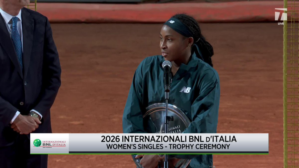 Coco Gauff has a lot to be proud of the past two weeks in Rome 🥹 #IBI26