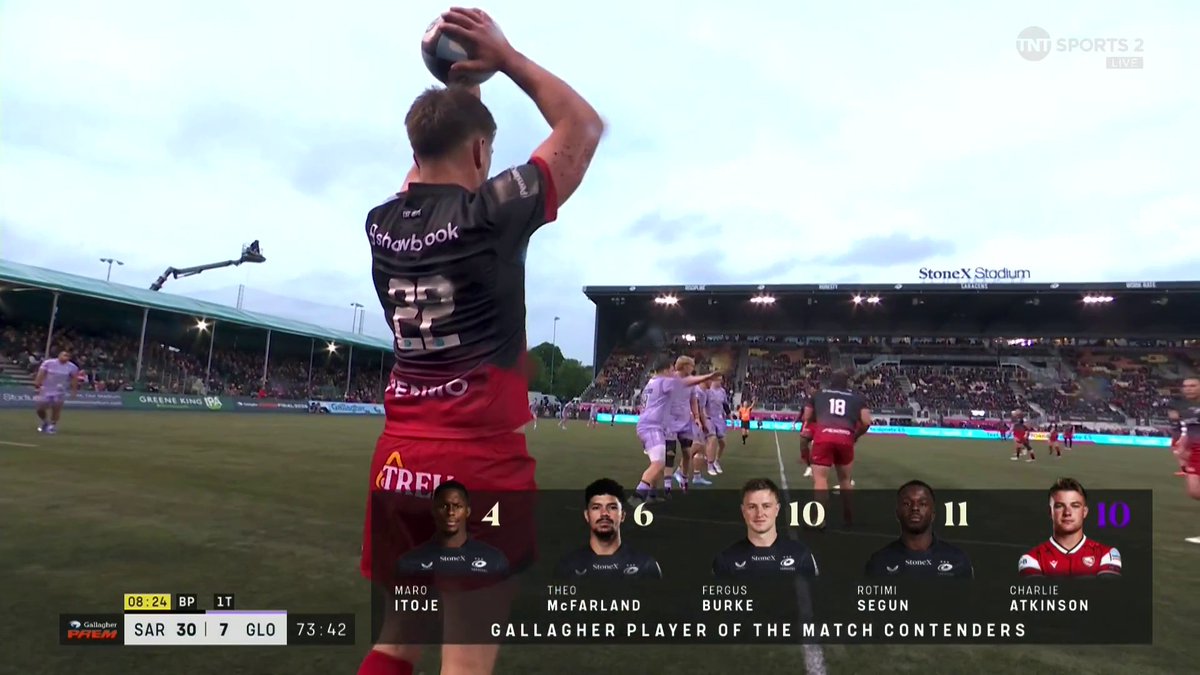 😎 Nothing to see here, just Owen Farrell throwing a lineout! 🎯 Saracens Rugby Club have all bases covered. 📺 Watch on TNT Sports &amp; HBO Max