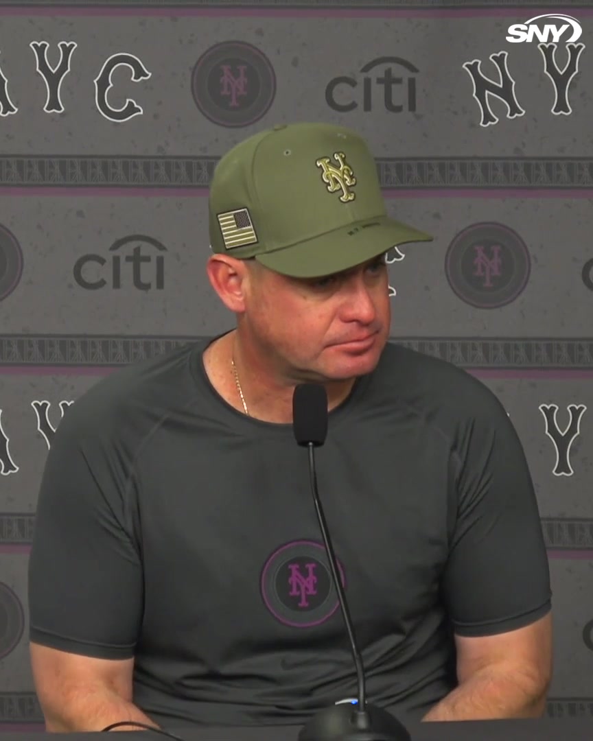 "We felt it. Not gonna lie, last night was tough." Carlos Mendoza talks about the reaction in the Mets' clubhouse last night to Clay Holmes' injury: