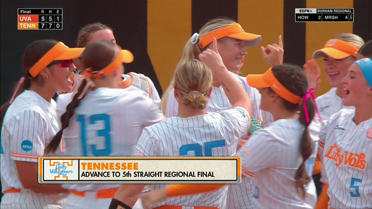 Tennessee advances to its fifth straight regional final 🔥 Tennessee Softball