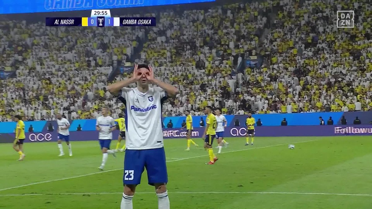 アジア制覇に導く一撃‼️ 決勝でも凄かったバットマン👀 🇹🇳ジェバリの“鬼キープ”から 🇸🇪デニス ヒュメットが振り向きざまの一閃⚡️ 🏆AFCチャンピオンズリーグ2 決勝 🆚アル・ナスル vs G大阪 📺DAZN 見逃し配信中 #ACLTwo #だったらDAZN