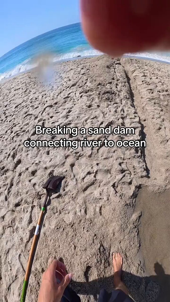 Watching the trickle of the water going through the trench is oddly satisfying..