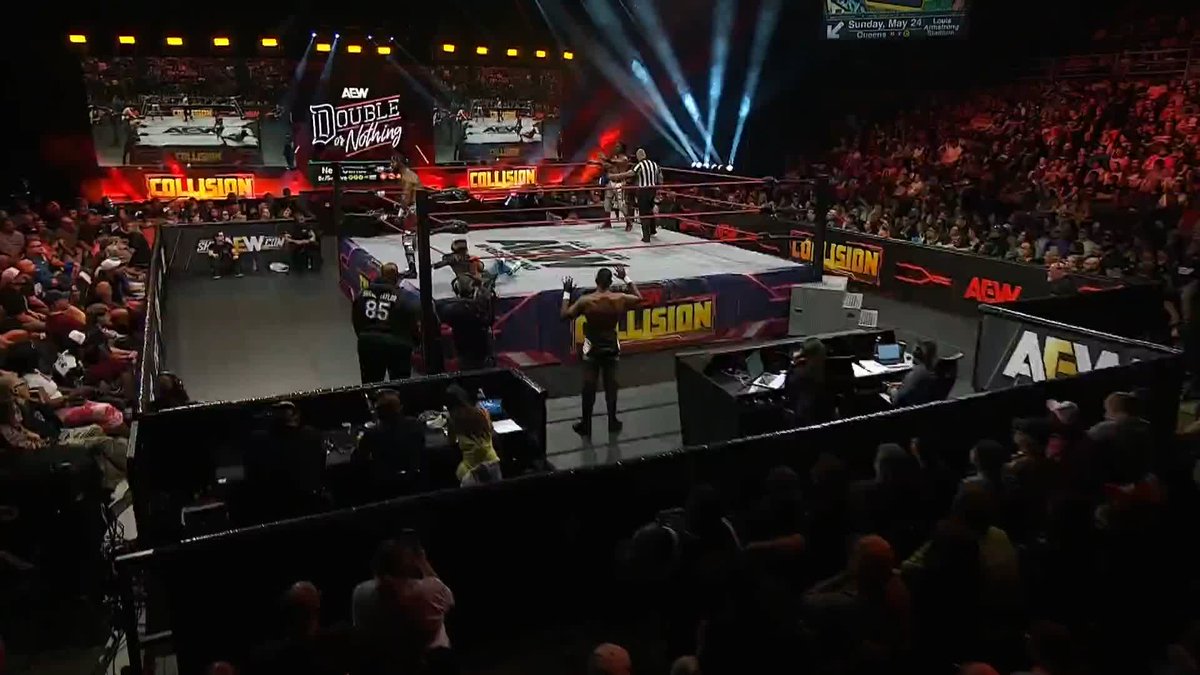 BRONCO BUSTIN’ CAP! Capt. Shawn Dean hits ’em with the BBC! Watch #AEWCollision LIVE on TNT + HBO Max