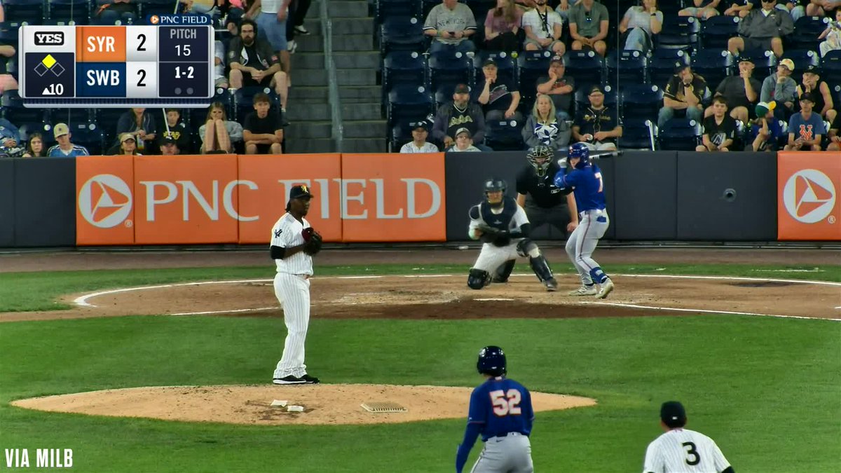 Nick Morabito hits a go-ahead RBI single in the 10th inning for Triple-A Syracuse