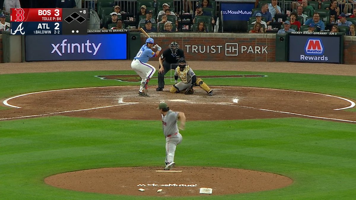 Payton Tolle against the best offense in baseball: 🔺8 IP 🔺4 H 🔺2 ER 🔺1 BB 🔺3 Ks 🔺85 pitches // 60 strikes He’s got a 2.05 ERA through 5 starts. This season hasn’t been fun, but watching Tolle gives us something exciting every fifth day. He rules!!