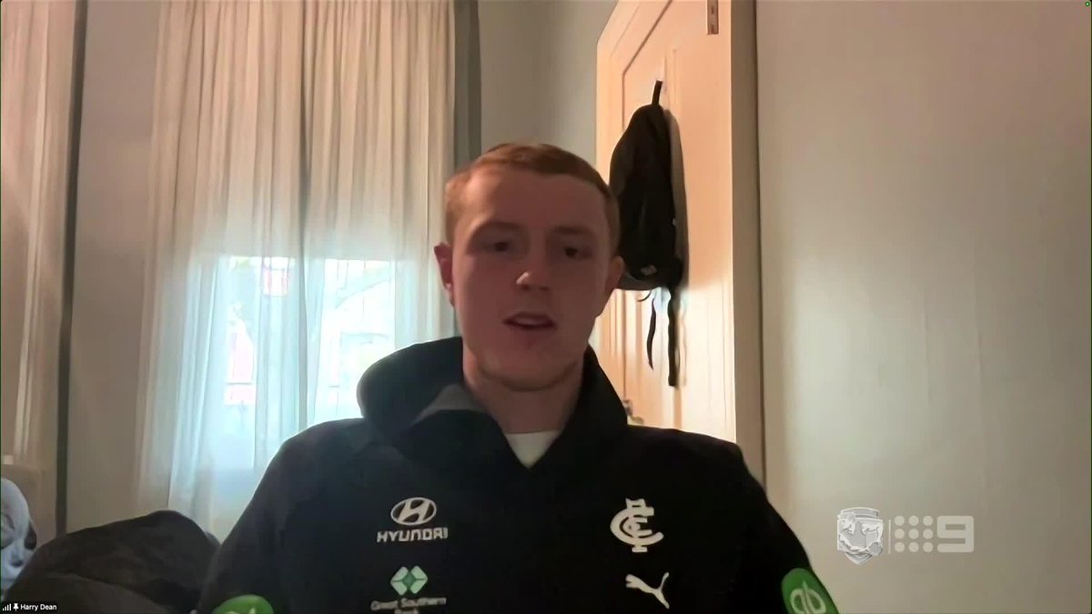 "I love Vossy as a person. He's an absolutely great coach and a great person." Young gun Harry Dean on how he handled the 'weird' week for the Blues. #9AFLSFS | Watch on 9 &amp; 9Now 🖥️