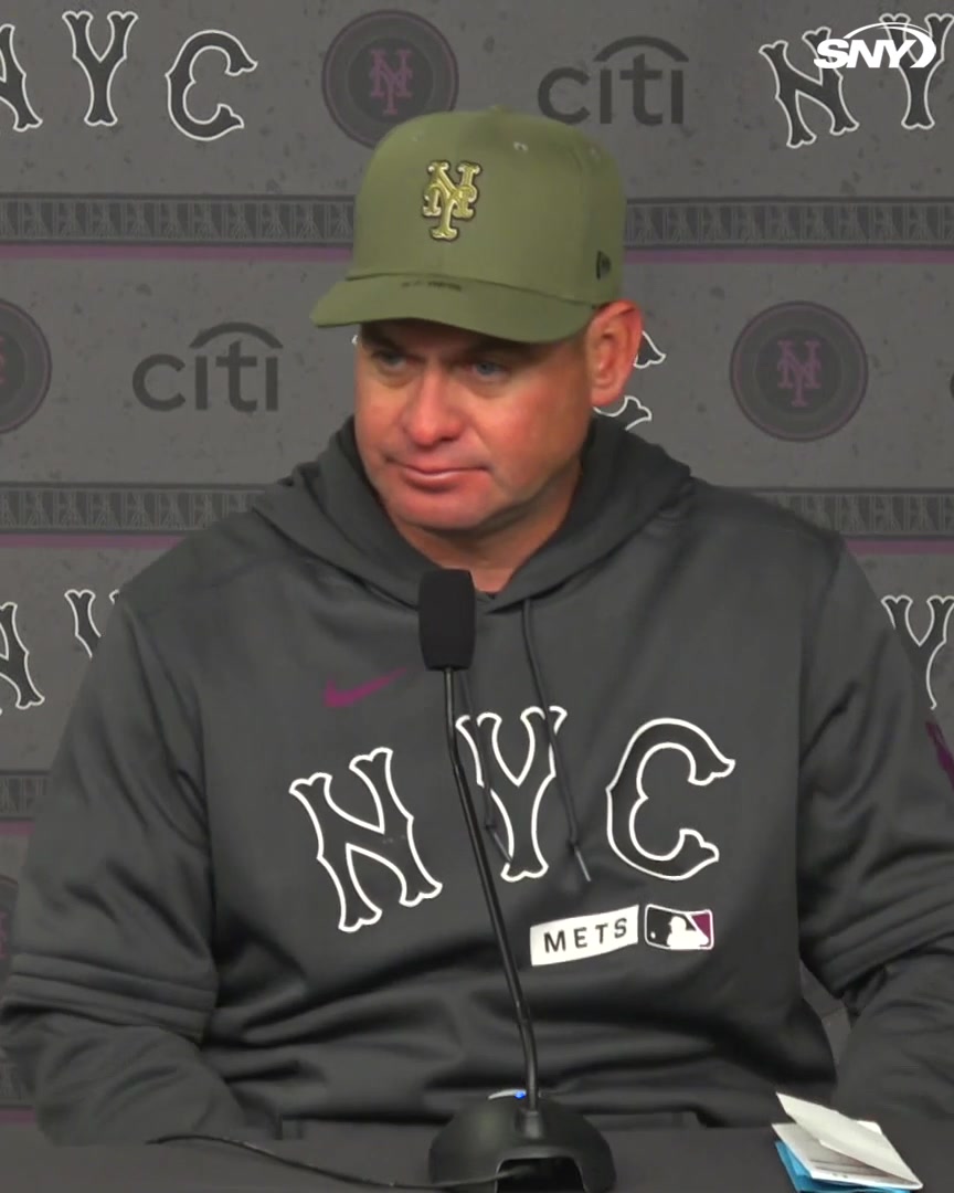 Carlos Mendoza talks about Mark Vientos settling in at the plate: "He doesn't have to worry about whether he's going to be in the lineup or not, whether he has to get two or three hits in order for him to be there again... you've got to earn it and he's done that, obviously."