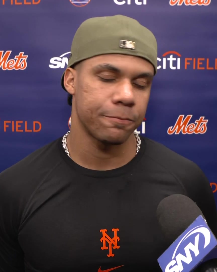 Juan Soto was asked about the Subway Series atmosphere: "I enjoyed every bit of it. Definitely some weird words that they say out there. They're lucky that most of them, I don't understand it" 😂