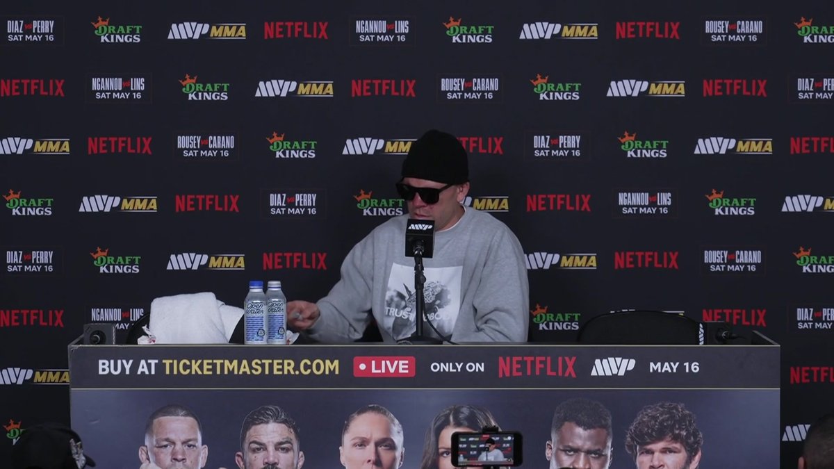 Nate Diaz when asked about what's next for him: "We're already talking about the rematch [with Mike Perry]" 😂 #RouseyCarano