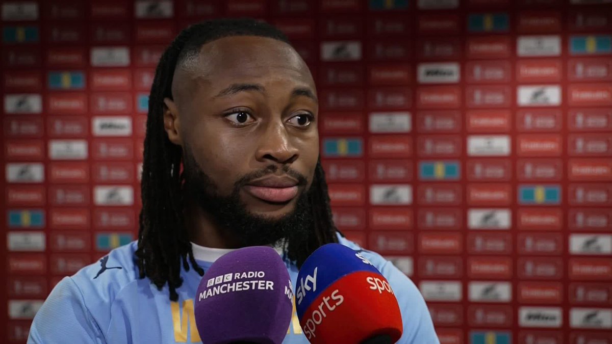 "It's a bit surreal, grateful to be in this position" Antoine Semenyo reacts to scoring the winner in the FA Cup final for Man City 🔵