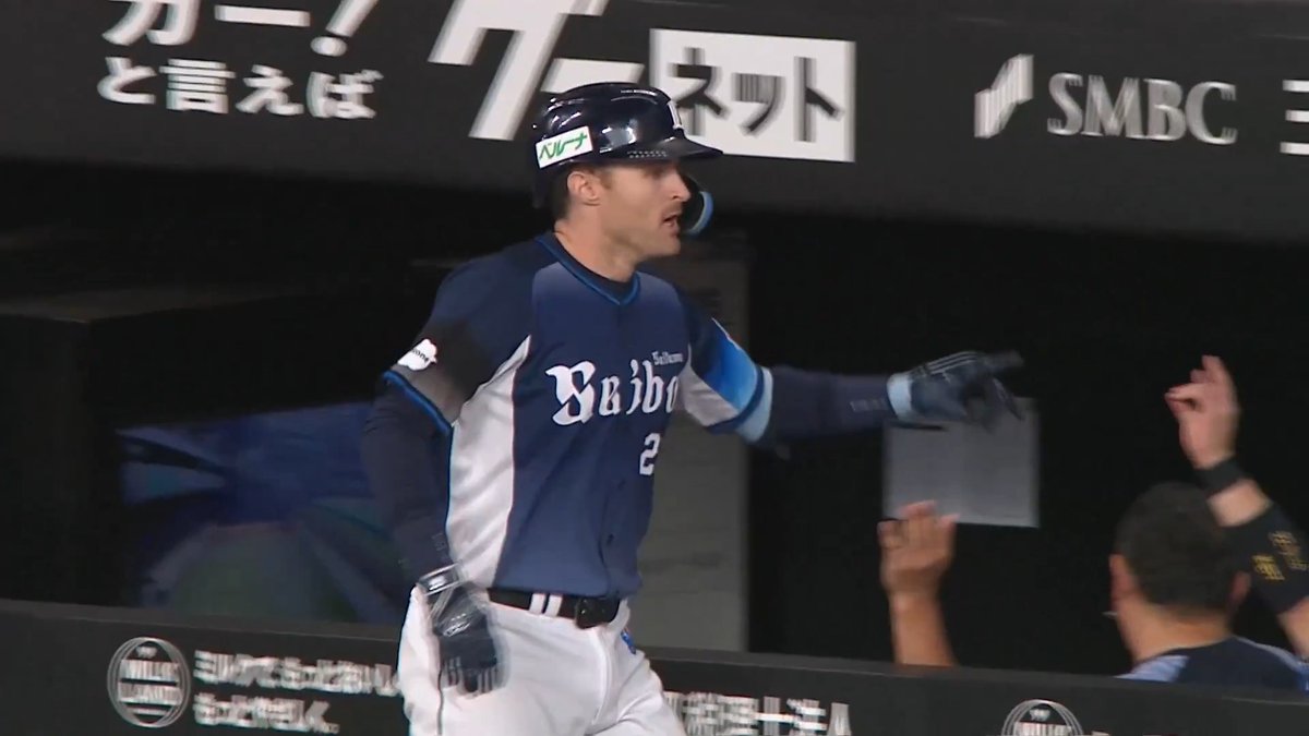 今日も一発攻勢で打破🎆 2試合連続弾🔥神様仏様ネビン様🙇 埼玉西武 ネビン 選手の第7号2ランホームラン🌈 👇ライブ配信・見逃し配信を見る