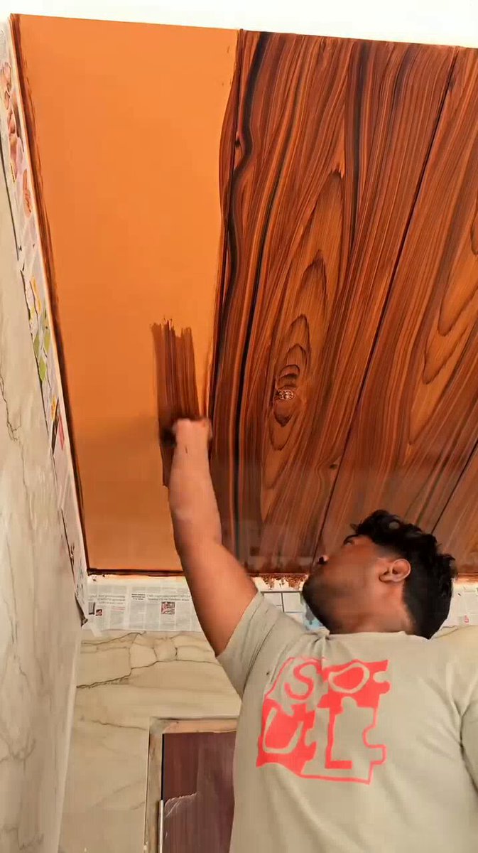 Creative ceiling wood texture 🖌️🏠