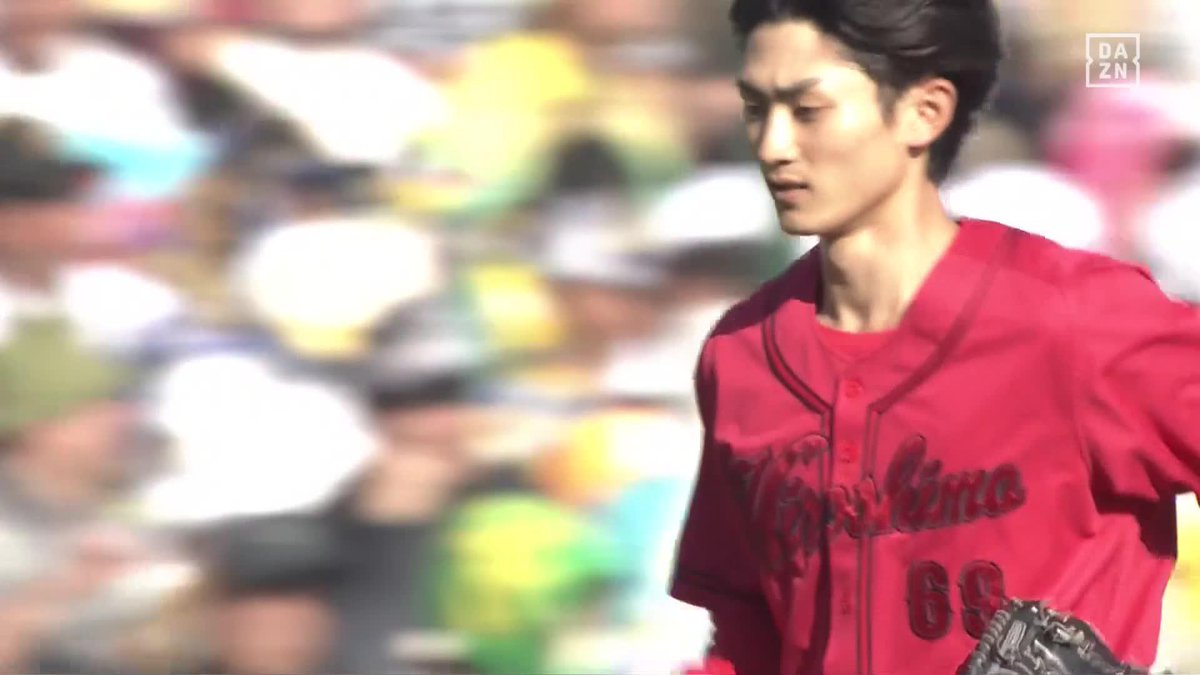 攻守で俊足が光る 辰見鴻之介 レフト後方から猛ダッシュ スライディングキャッチでダブルプレー ⚾️阪神×広島 #carp