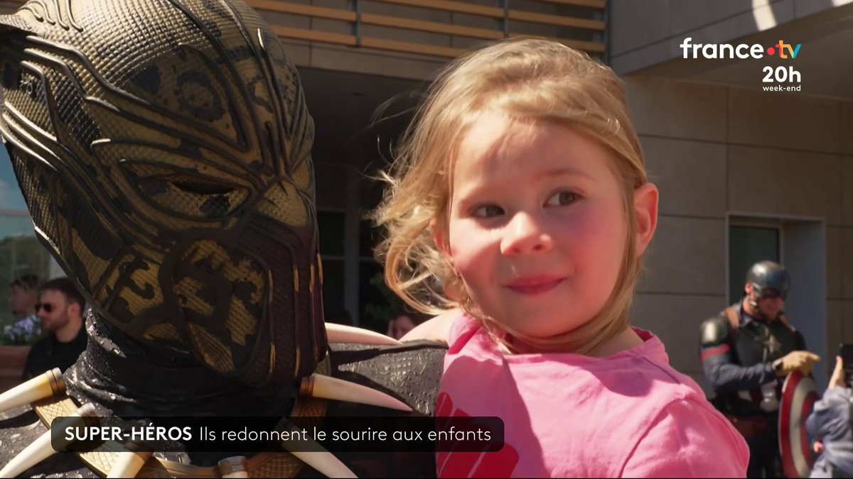 Iron Man, Spider-Man, Black Panther… Des super-héros au grand cœur investissent les hôpitaux pour redonner le sourire aux enfants. #JT20H