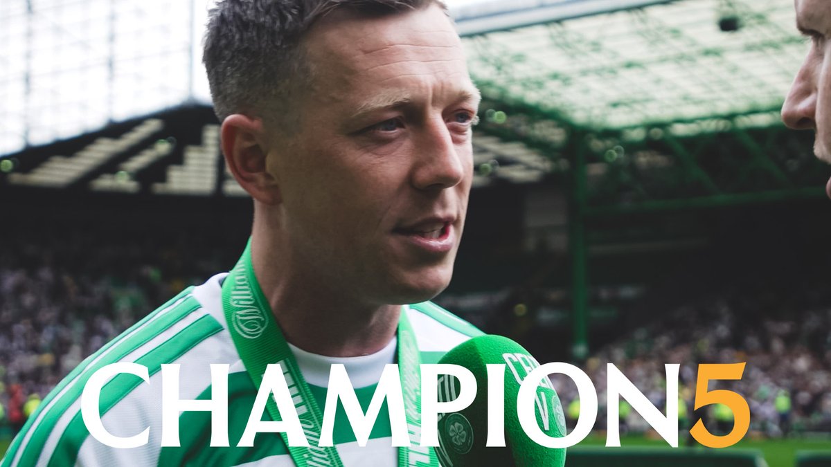 Champions again. 🏆 Hear from the Celts on the pitch after lifting the Premiership trophy at Paradise. Watch all the post-match reaction now ⤵️ #Champion5 | Celtic Football Club🍀