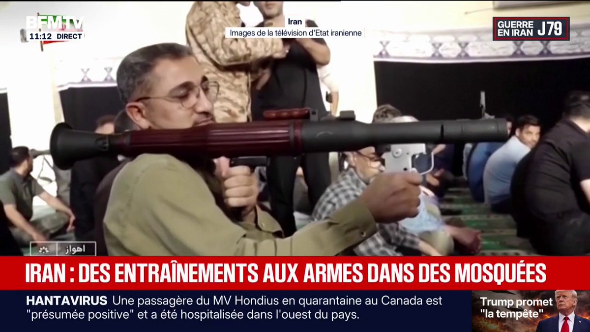 Iran: des entraînements au maniement des armes dans des mosquées ➡️Des images diffusées par la télévision d'État iranienne