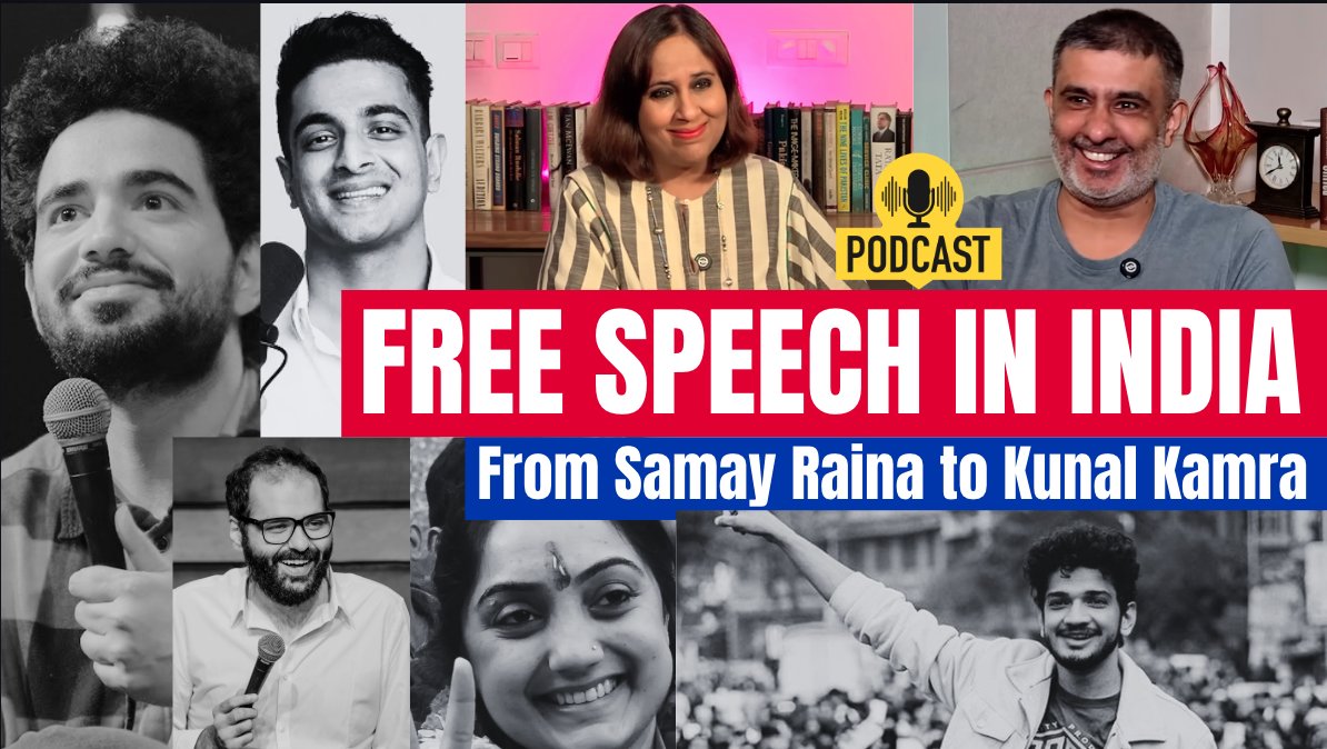 India & Free Speech - From Kunal Kamra to Samay Raina, Nupur Sharma to Munuwar Faruqui- our podcast with @Kushal_Mehra on his new book - 'Blashphemy- Let Me Speak"-Must Watch in full here
