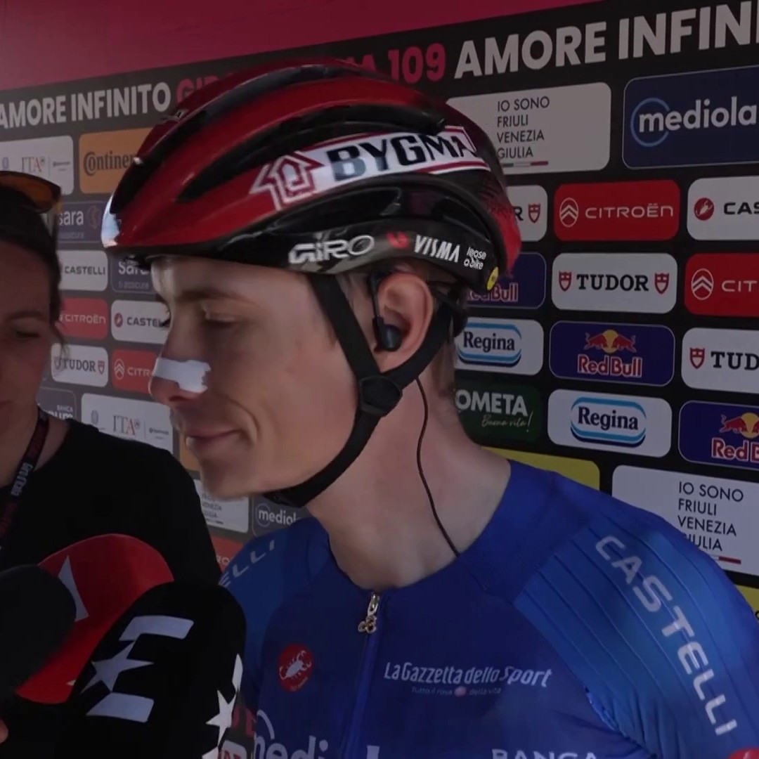 "No soy el lรญder, la carrera estรก muy abierta" "Ya verรฉis nuestro plan..." ๐ฃ๏ธ Vingegaard juega al despiste en Eurosport.es antes de la 9ยช etapa. #GirodItalia