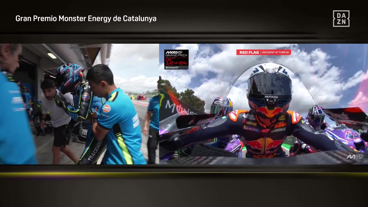 La llegada al box de un dolorido Raúl Fernández después del accidente de Álex Márquez 😔 #CatalanGP 🇪🇸 #MotoGP 🏁