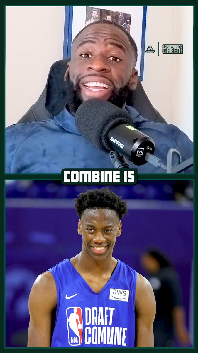 Draymond on NBA Combine “It's one of the shittiest few days of your career, you're doing all these meetings where you get asked these dumba** questions, you go into all these medical appointments where they only wanna red flag you and drop your draft stock... the NBA combine is not as beneficial as the NFL combine, somebody can go from a 5th round pick to a 2nd round pick, that ain't really happening in the NBA combine, which is why I think it's actually pointless.”