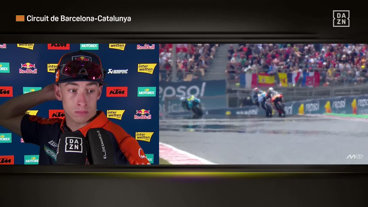 🗣️ "Ha sido como si cortara corriente de repente la moto" Pedro Acosta y la sensación que vivió justo antes de la durísima caída de Álex Márquez 🙏🏻 #MotoGP #CatalanGP
