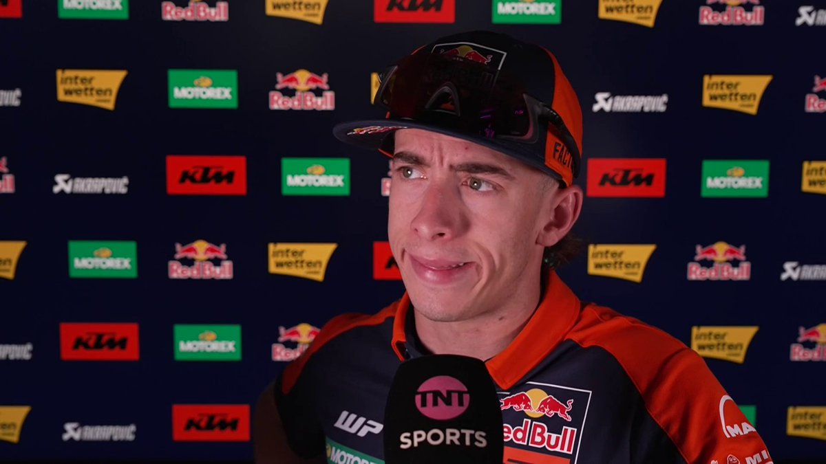 "I don't think its necessary to, after 2 red flags, go for a third try" ๐ฅ Acosta is not happy about how the situation was handled and talks frustrations with how his race ended ๐๏ธ #MotoGP | #CatalanGP | Live on TNT Sports and HBO Max