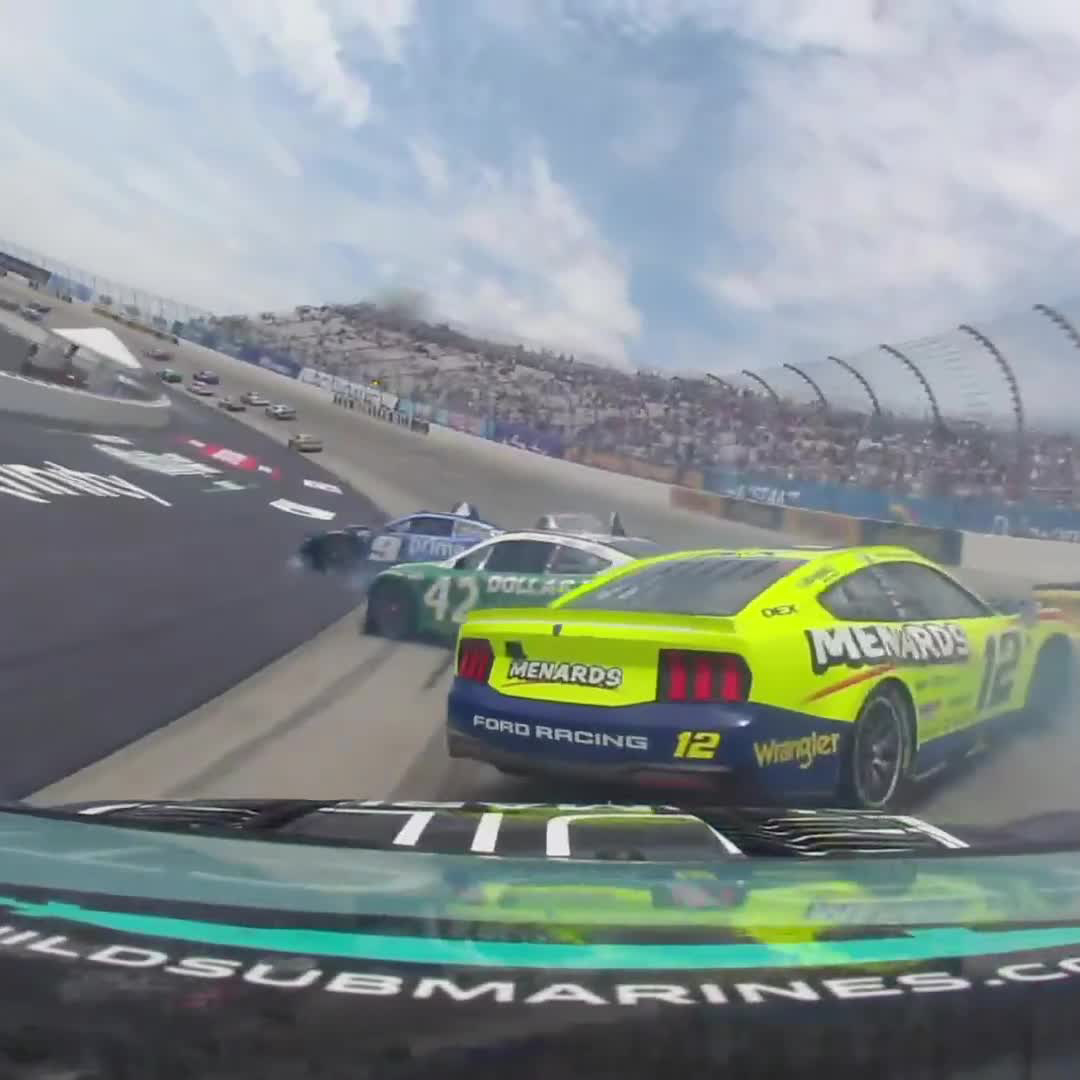 We take a look at multiple angles of what happened on Lap 2. #AllStarRace