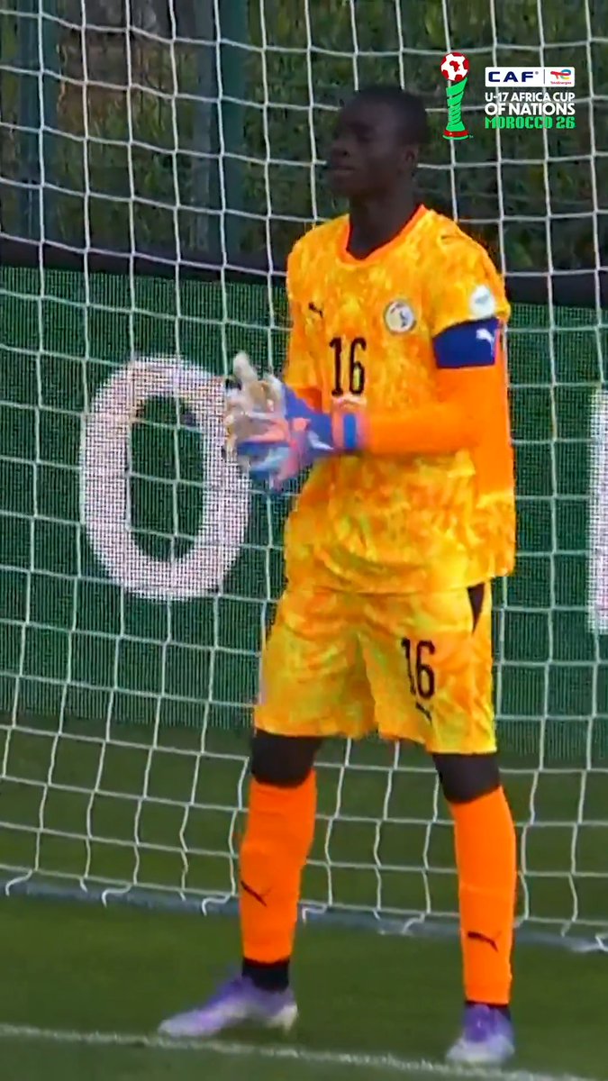 Right side. Right guess. Right save. Assane Sarr 🧤🇸🇳 #TotalEnergiesAFCONU17