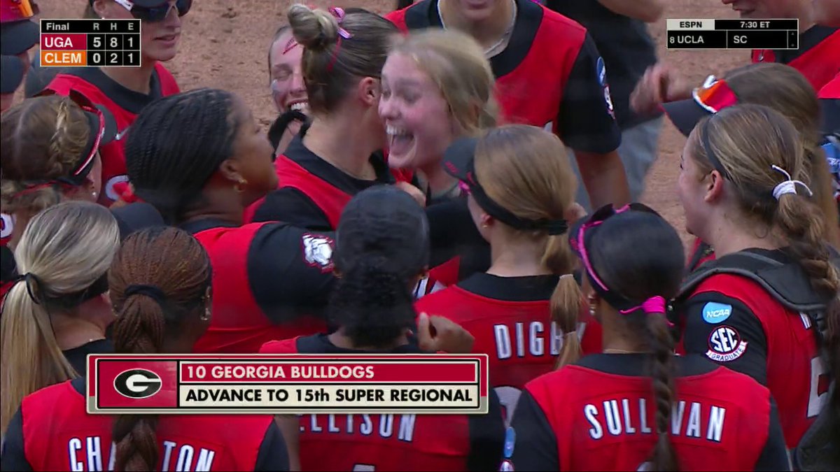 The Dawgs get it done🔥 Georgia Softball is headed to the Super Regionals for the 15th time 👏