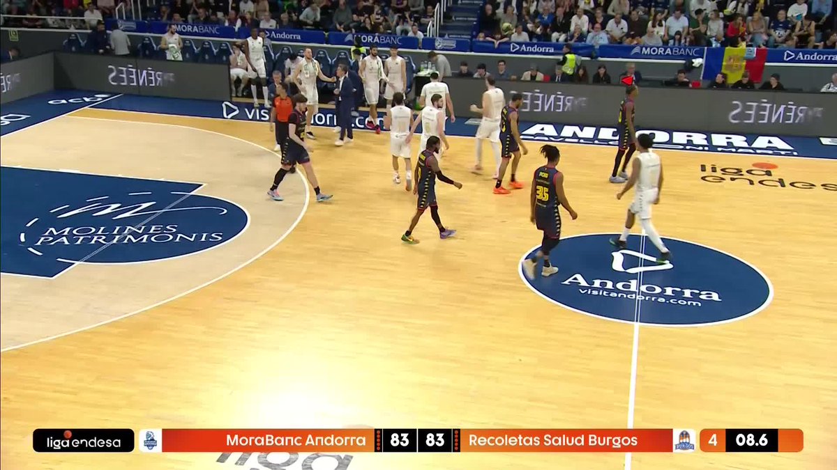 ¡La canasta de Ethan Happ que puede valer una permanencia! El Recoletas Salud San Pablo Burgos remontó y se llevó el triunfo en el duelo directo frente al MoraBanc Andorra por 83 a 85. Jabari Rice tuvo el triple para ganar pero no logró anotar