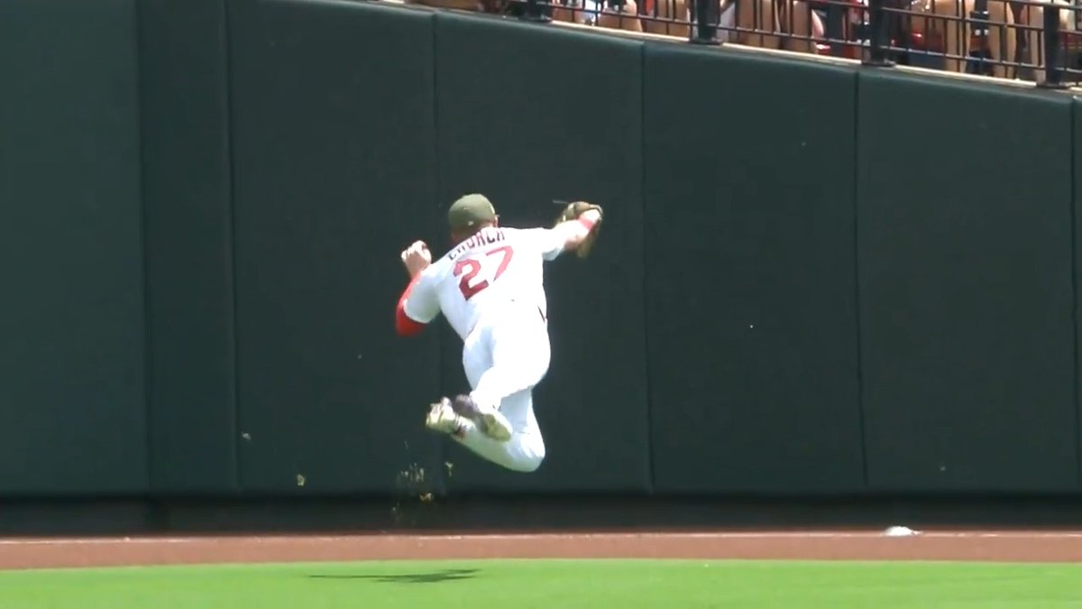 Nathan Church ... WHAT A PLAY 🤯 He robs Bobby Witt Jr. of extra bases and saves a run in the process!