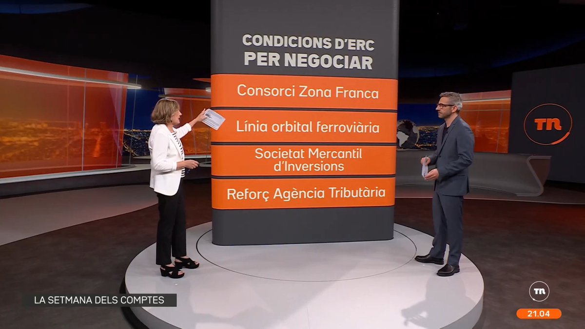 Esquerra Republicana i el govern acosten posicions per tancar l'acord dels pressupostos. Montse Castany explica les condicions dels republicans abans d'asseure's a negociar els comptes