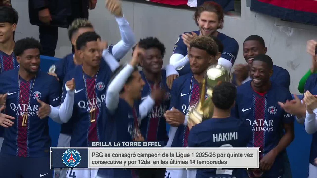 🏆 ¡PACHO ES BICAMPEÓN DE FRANCIA! 🇪🇨 Willian Pacho y el PSG levantaron un nuevo título de la #Ligue1xESPN en la previa del duelo ante Paris. El ecuatoriano estuvo en la ceremonia, pero no tuvo actividad por una molestia. ▶️ Mira la 🇫🇷 #Ligue1 en el Plan Premium de #DisneyPlus