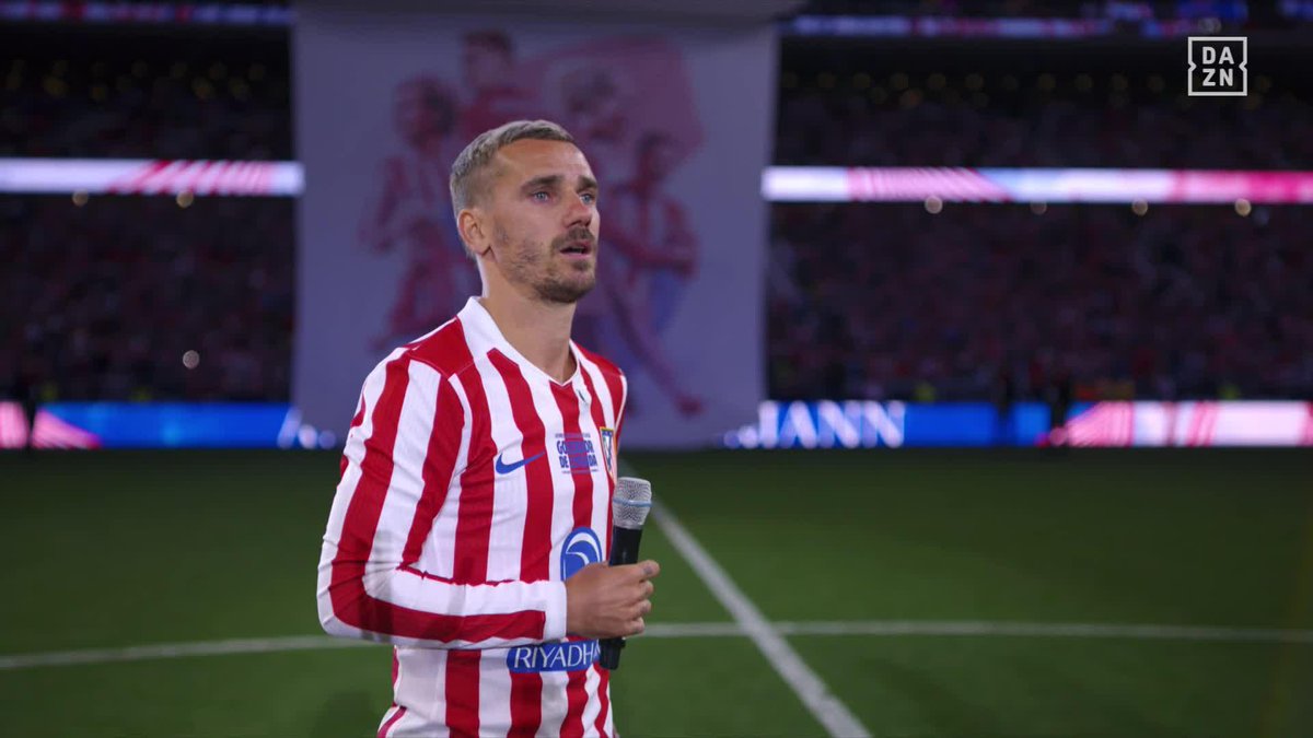"No he podido traer LALIGA o la Champions, pero me vale mucho más vuestro cariño. Me lo llevo para toda la vida" 🥹 Griezmann y su mensaje a los corazones colchoneros ❤️‍🩹 #LALIGAenDAZN ⚽