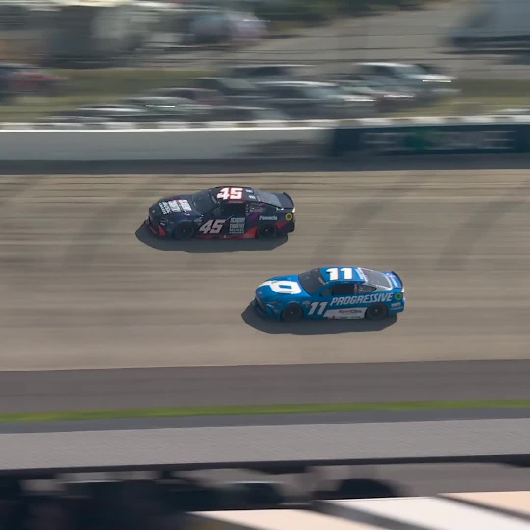 It was only a matter of time! Denny Hamlin completes the pass of Tyler Reddick to take over the top spot!