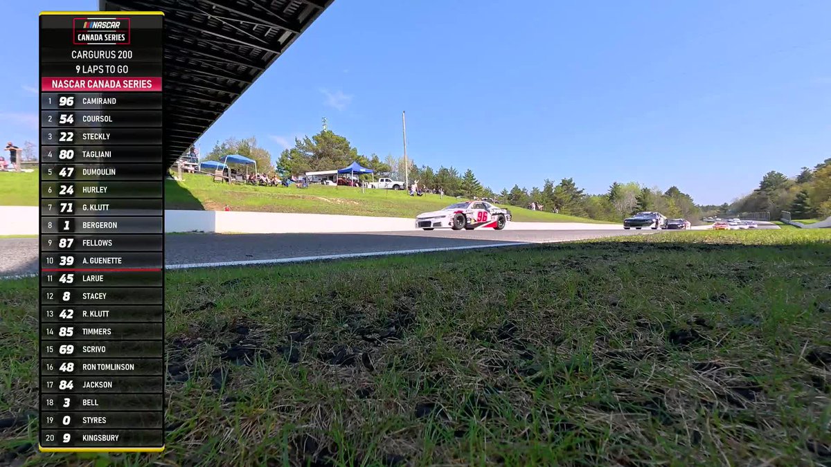 Contact on the caution lap! The No. 0 hits the wall and has pulled into pit lane. #NASCARCanada #CarGurus200