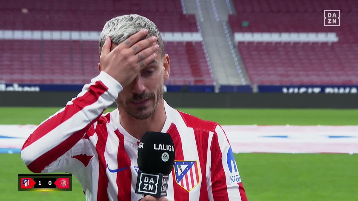 "He explotado en todos lados. Veía a los niños y padres con mi número 7. Emociones increíbles" 🗣️ Antoine Griezmann no puede evitar emocionarse ❤️🩹 #LALIGAenDAZN ⚽
