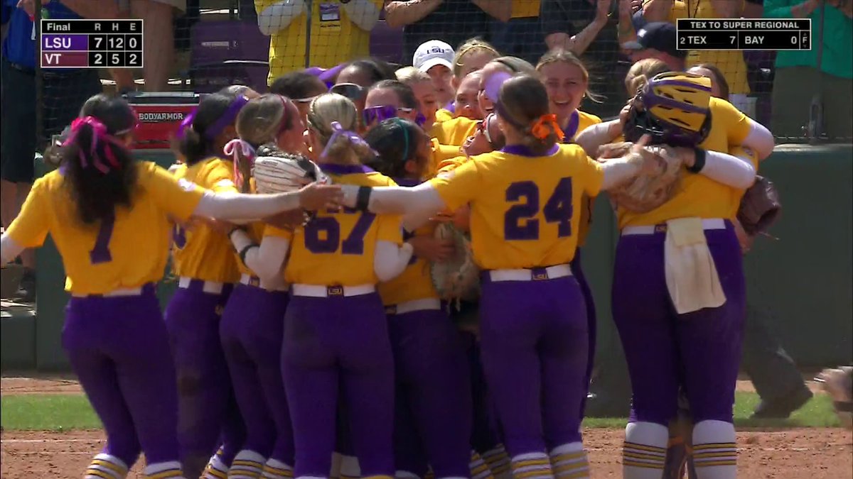 .LSU Softball is BACK to the Super Regionals, making its first appearance since 2024 👏