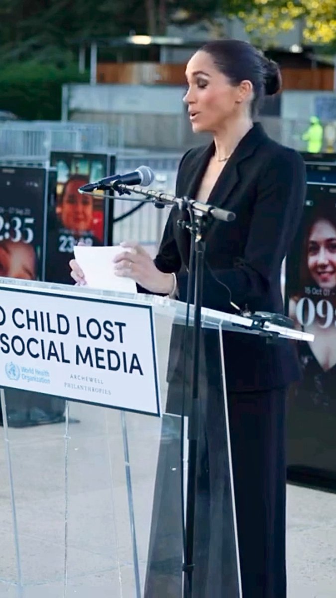 Meghan gave an impassioned speech during a visit to Geneva, Switzerland, where she joined the World Health Organization and families affected by online harm to advocate for stronger child safety protections. Through Archewell, the Duke and Duchess of Sussex have been working to raise awareness around the impact of social media and create safer digital spaces for children and families 🤍 📽️: meghan #meghanmarkle #onlinesafety