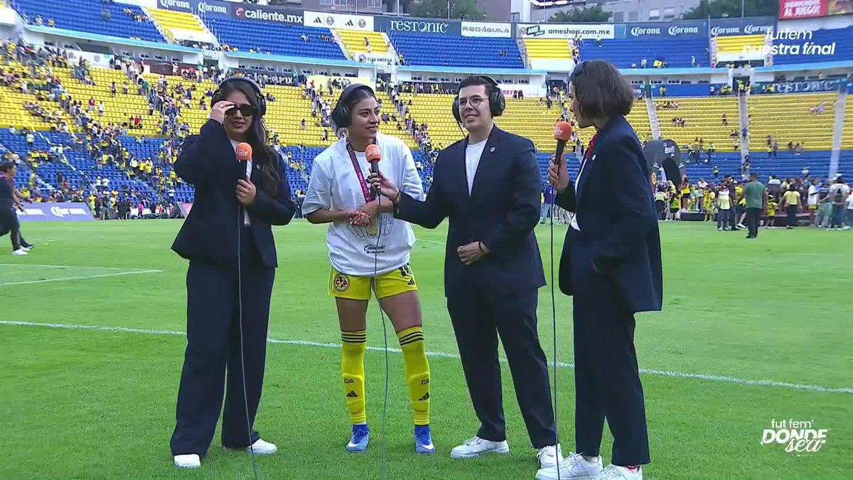 “Mis 6 títulos con Tigres los abrazo, siempre estarán conmigo pero este es especial por todo el trabajo. Llegábamos y no se podía concretar.” 🦅🏆 Las palabras de Nancy Antonio. 🎙️