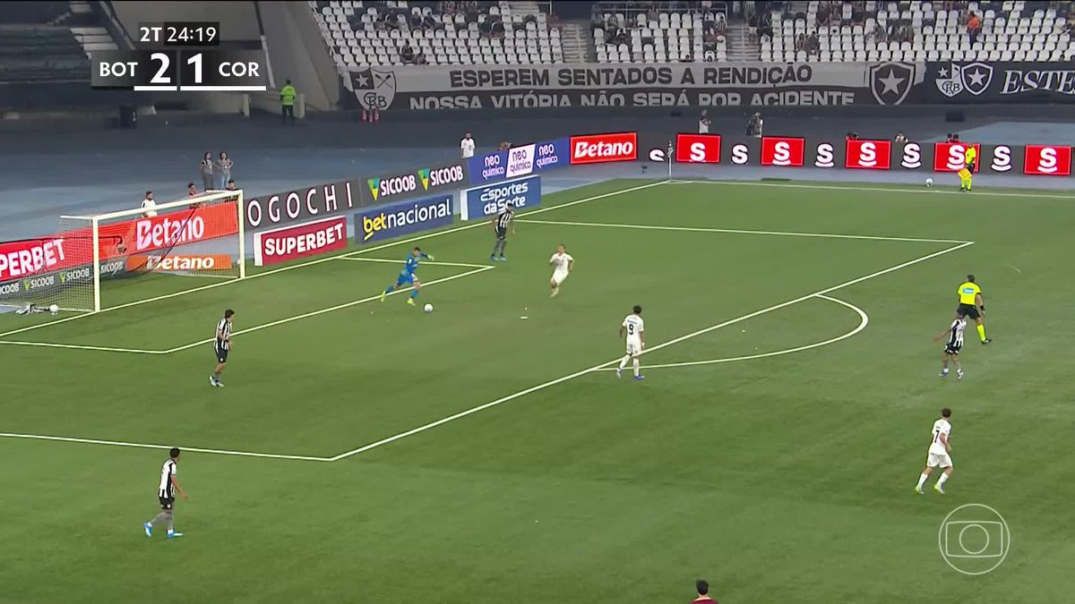 Os 3 gols de Arthur Cabral em Botafogo 3x1 Corinthians. 🎥 TV Globo 📺 | ge