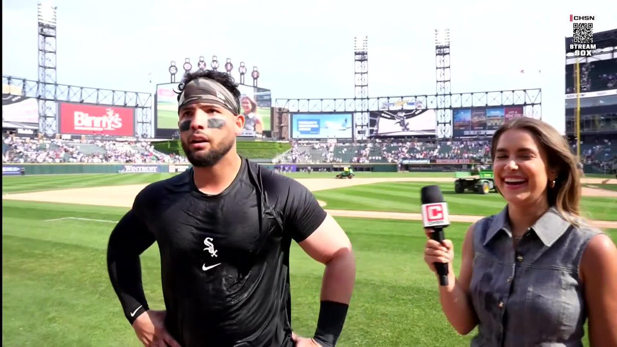 "It means a lot for everybody." Edgar Quero caught up with Brooke Fletcher after his walk-off home run"