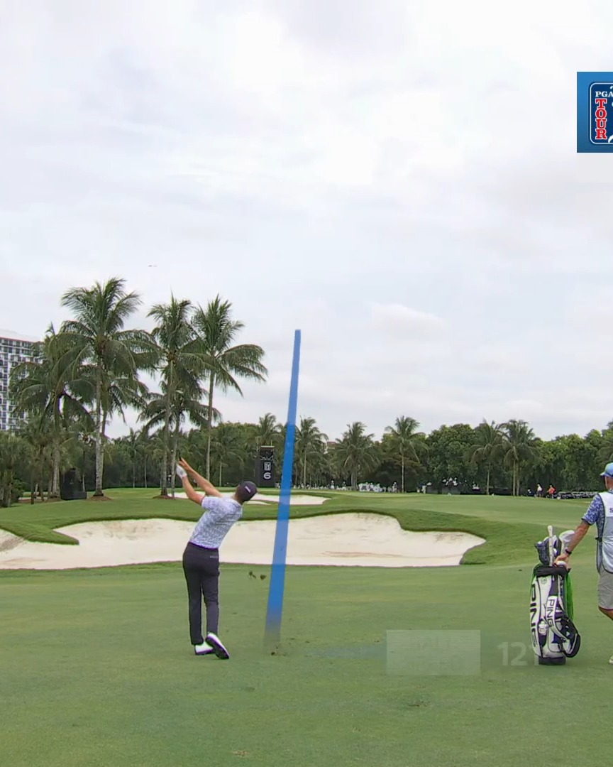 Every single one of these swings had the exact same tempo. Amazing to watch. - Knock-down wedge - Stock mid-iron - High draw with a long-iron - You name it… Exact same swing. Total balance.