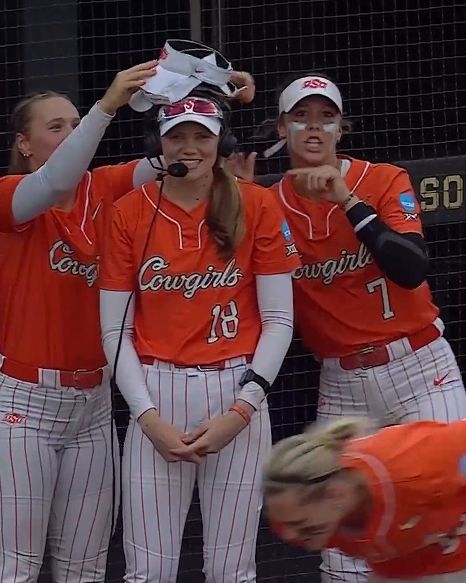 This kind of support >>> Oklahoma State gave Claire Timm all the love after the Cowgirls advanced to their sixth Super Regionals in their last seven tournaments 🧡