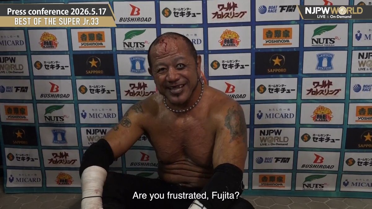 .葛西純 #pw_freedoms BEST OF THE SUPER Jr.33 (May. 17th, 2026) Backstage comments! Watch FREE｜無料公開中 ⇒ From the profile URL｜「NJPW WORLD」で検索 5/17(日) #BOSJ33 のBSコメントを #NJPWWORLD で無料公開中!