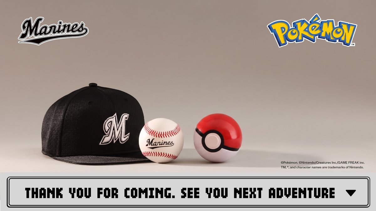 THANK YOU FOR COMING. SEE YOU NEXT ADVENTURE ▼ #chibalotte #ポケモンベースボールフェスタ