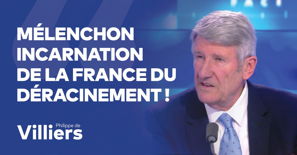 🎙️ Jean-Luc Mélenchon incarne la France du déracinement : celle de ceux qui refusent d'avoir des racines ou qui ne les ont plus. Elle fait face à l’ancienne France, celle de ceux qui ont des racines et qui craignent de les perdre, ou qui n’en ont plus et qui en voudraient de nouvelles. Nous touchons là à la question centrale de l'élection présidentielle. 🔗 Émission complète : #FaceAPhilippeDeVilliers #FADV #CNews