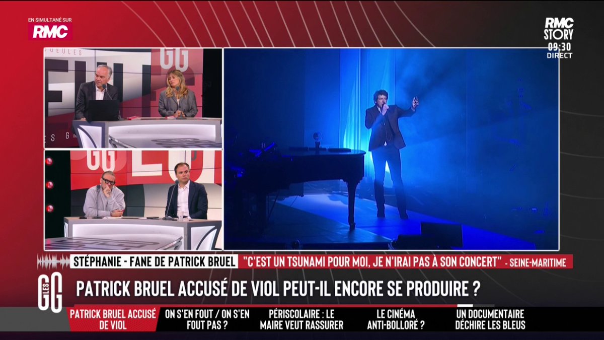 🤔 Patrick Bruel : "Je vais brûler mes billets." 📞 Stéphanie, au 3216 : "J'ai subi la Bruelmania. J'ai tous ses bouquins, j'ai vu tous ses films, j'ai vu plein de concerts. Là, je suis anéanti. J'ai été victime de pédophilie et c'est grâce aux chansons de Bruel que je n'ai pas sombré." #GGRMC