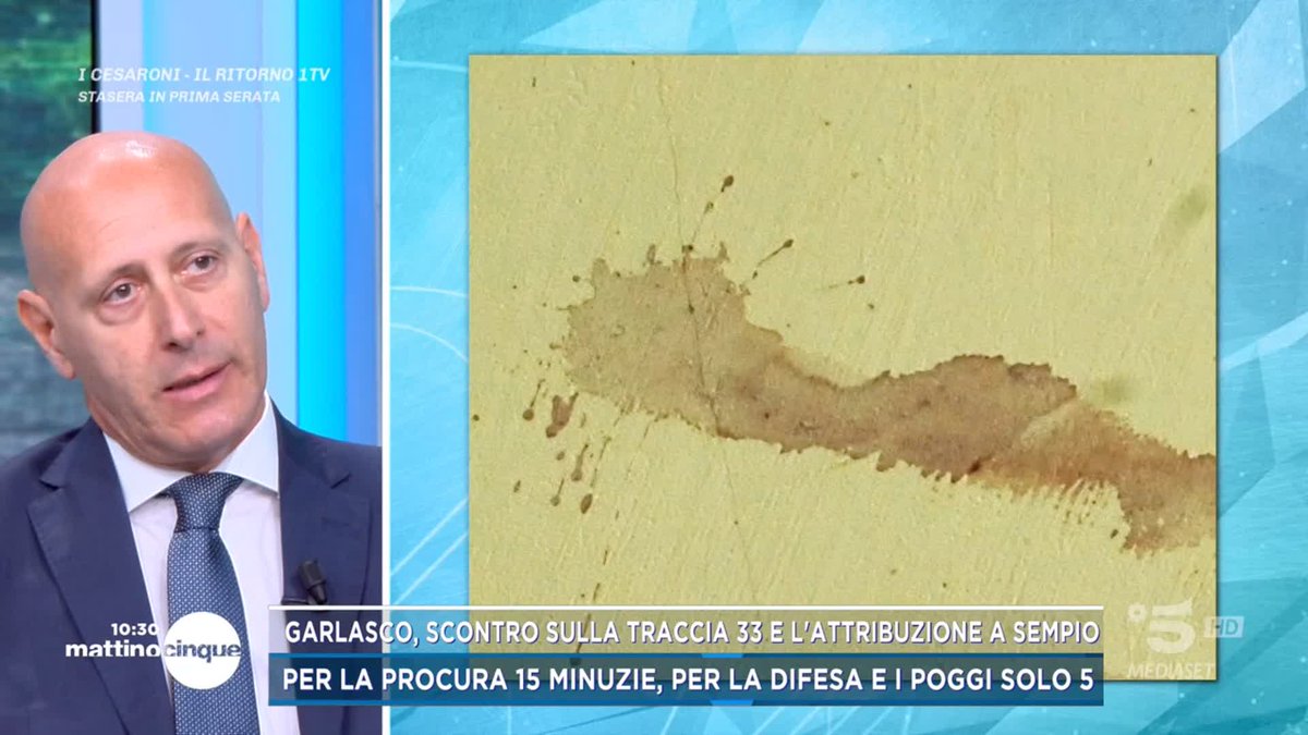#Garlasco, l'impronta 33 a casa Poggi, Pasquale Linarello : "La ninidrina con l'acqua non reagisce" #Mattino5 è in diretta su #Canale5 e in streaming su Mediaset Infinity